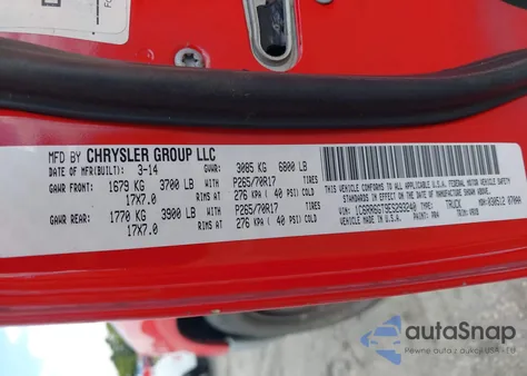 2014 Ram 1500 Slt from USA, damaged, VIN 1C6RR6GT9ES293240